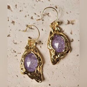 Alexis Bittar Brut Amethyst Dangle Earrings